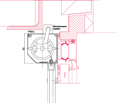 Rolscherm elektrische bediening